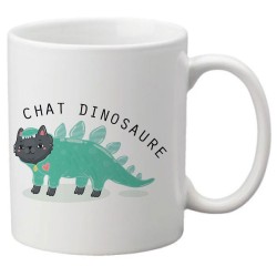 Mug tasse céramique imprimé illustration citation Chat dinosaure