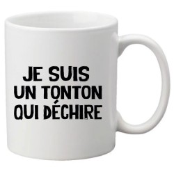 Mug tasse céramique imprimé illustration citation Je suis un tonton qui déchire