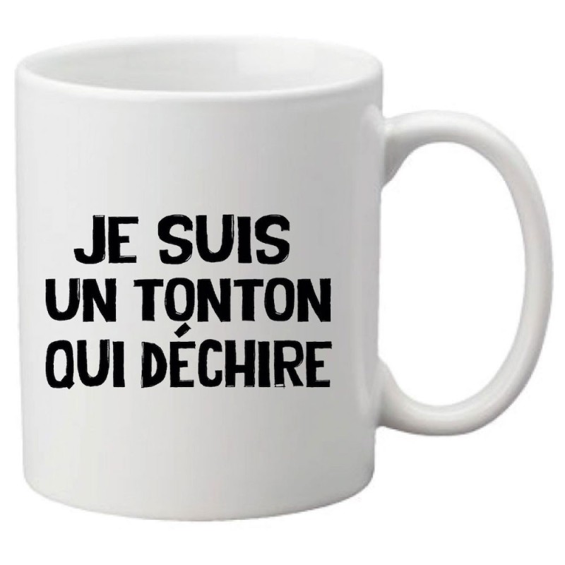 Mug tasse céramique imprimé illustration citation Je suis un tonton qui déchire