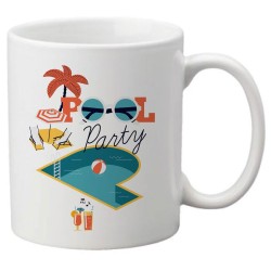 Mug tasse céramique imprimé illustration citation illustration Pool party