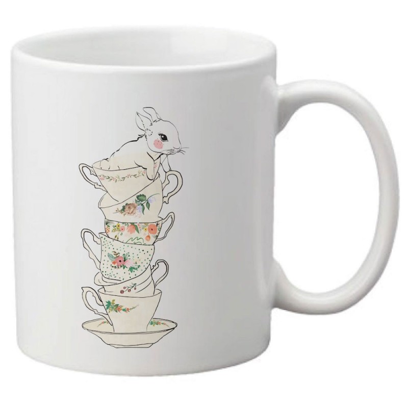 Mug tasse céramique imprimé illustration citation lapin