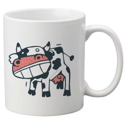 Mug tasse céramique imprimé illustration citation Vache