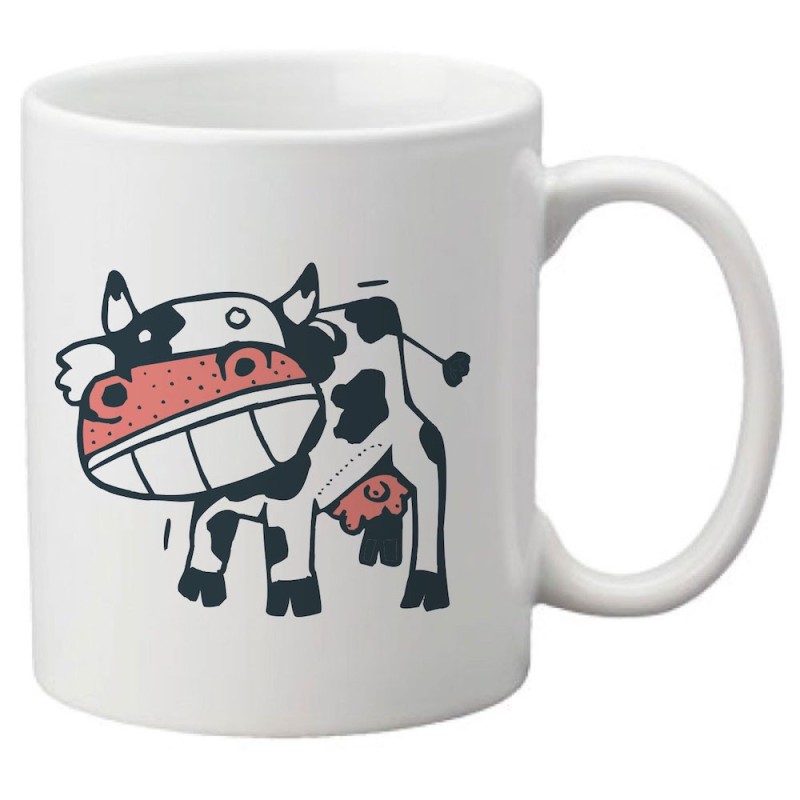 Mug tasse céramique imprimé illustration citation Vache