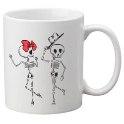 Mug tasse céramique imprimé illustration citation squelettes