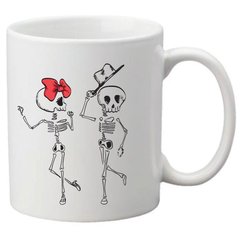 Mug tasse céramique imprimé illustration citation squelettes