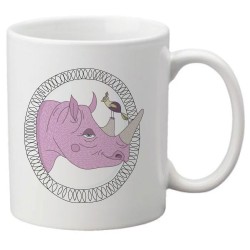 Mug tasse céramique imprimé illustration citation art Rhinocéros
