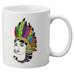 Mug tasse céramique imprimé illustration citation art Indien