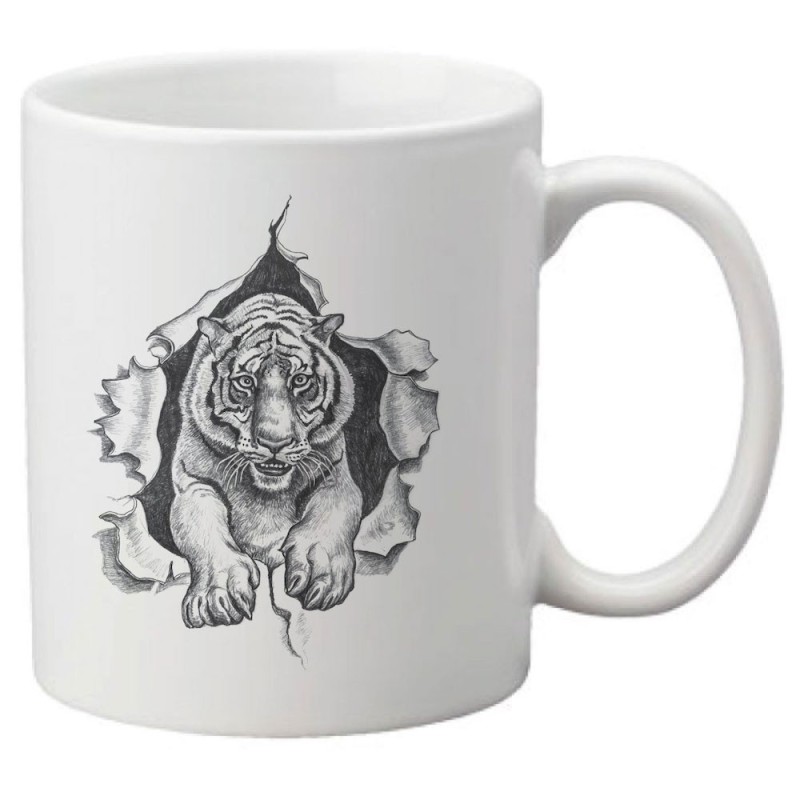 Mug tasse céramique imprimé illustration citation Tigre