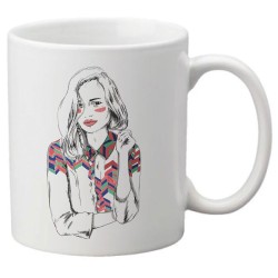 Mug tasse céramique imprimé illustration citation art femme