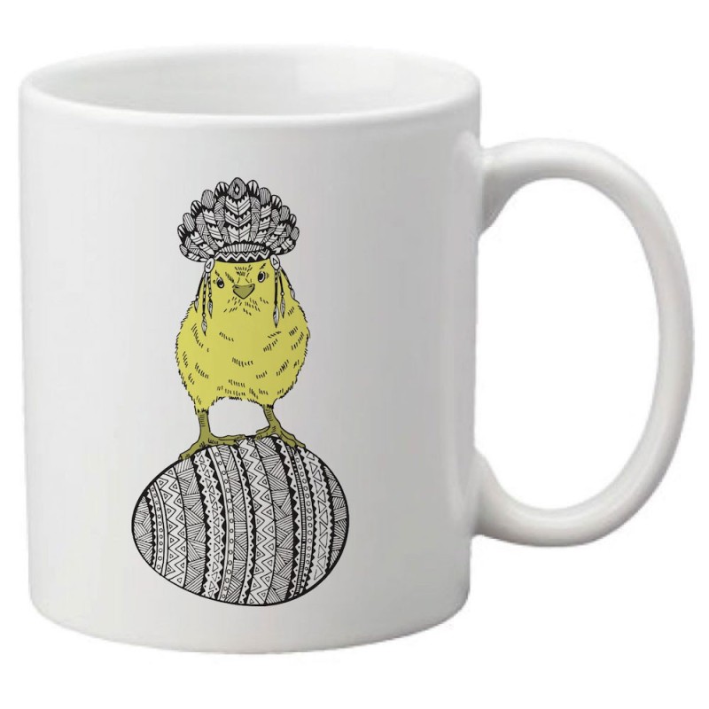 Mug tasse céramique imprimé illustration citation pâque Poussin indien