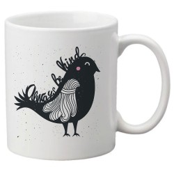 Mug tasse céramique imprimé illustration citation Art oiseau