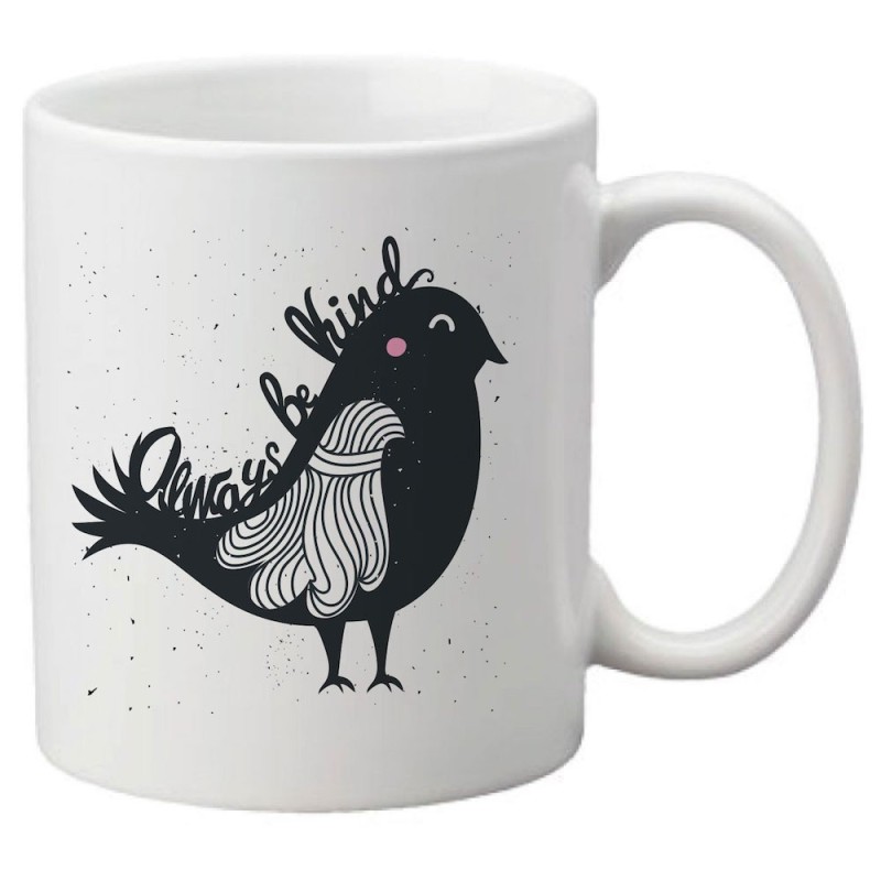 Mug tasse céramique imprimé illustration citation Art oiseau
