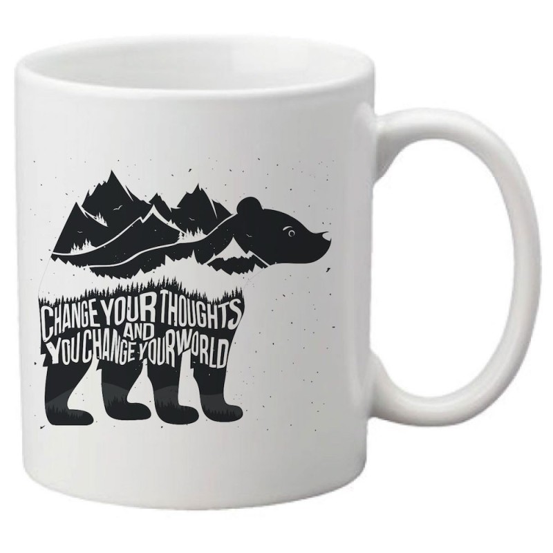 Mug tasse céramique imprimé illustration citation Ours