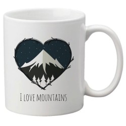 Mug tasse céramique imprimé illustration citation Montagne