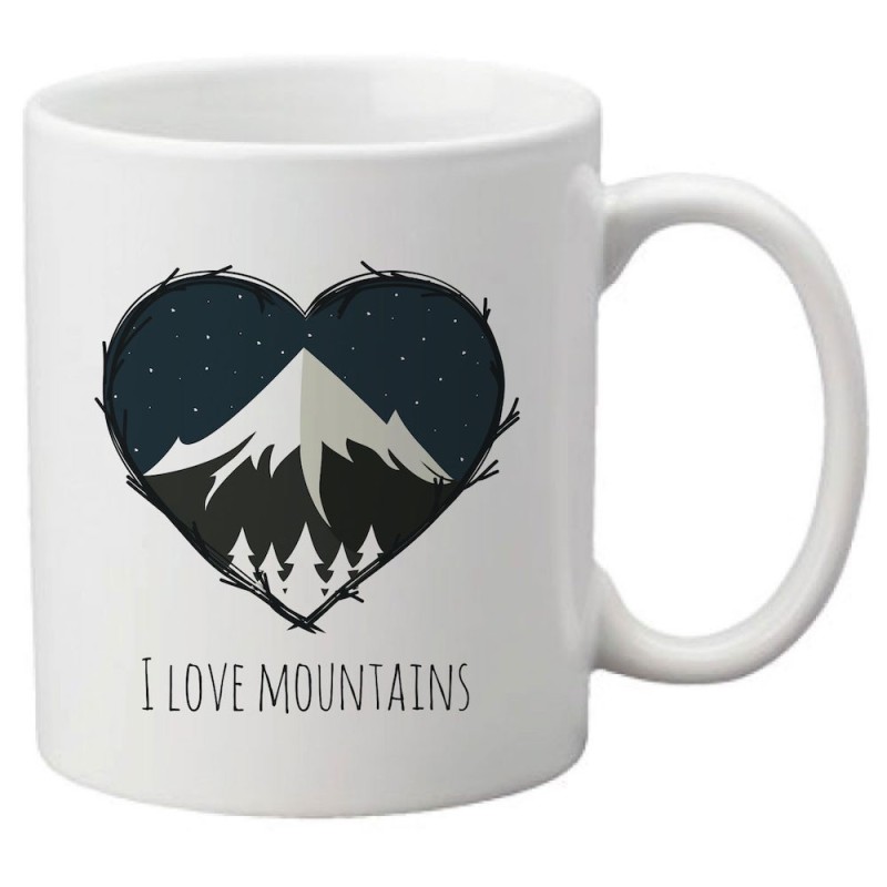 Mug tasse céramique imprimé illustration citation Montagne