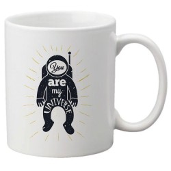 Mug tasse céramique imprimé illustration citation Astronaute