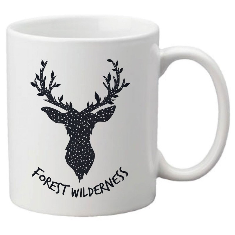 Mug tasse céramique imprimé illustration citation Cerf noel