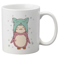 Mug tasse céramique imprimé illustration citation manga pingouin