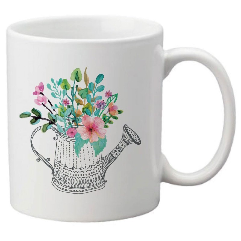 Mug tasse céramique imprimé illustration citation Fleurs