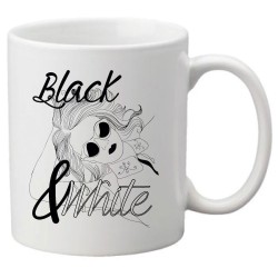 Mug tasse céramique imprimé illustration citation visage