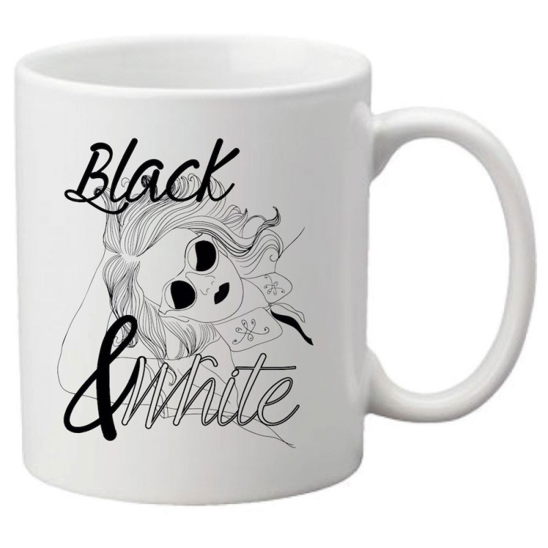 Mug tasse céramique imprimé illustration citation visage