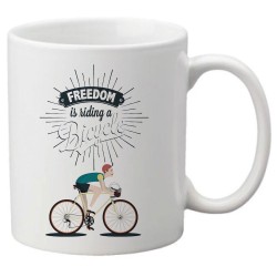Mug tasse céramique imprimé illustration citation  Vélo cycliste