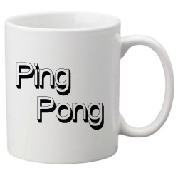 Mug tasse céramique imprimé illustration citation sport ping pong