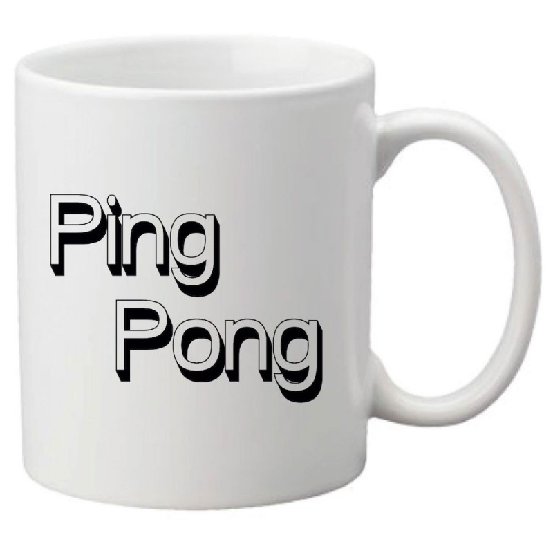 Mug tasse céramique imprimé illustration citation sport ping pong