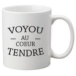 Mug tasse céramique imprimé illustration citation Voyou au coeur tendre