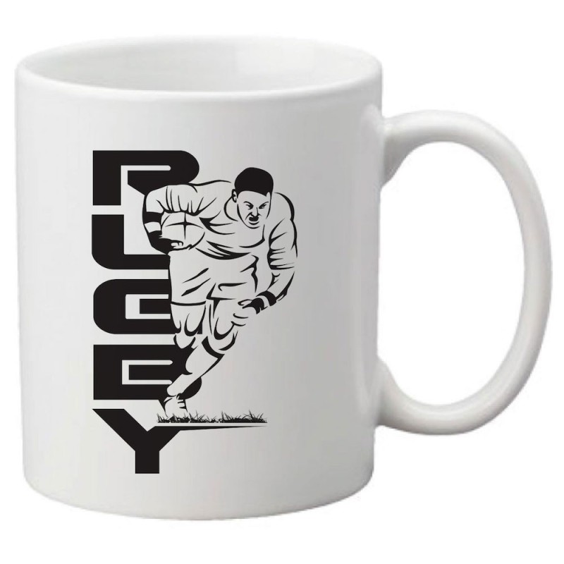Mug tasse céramique imprimé illustration citation rugby