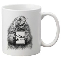 Mug tasse céramique imprimé illustration citation Père castor