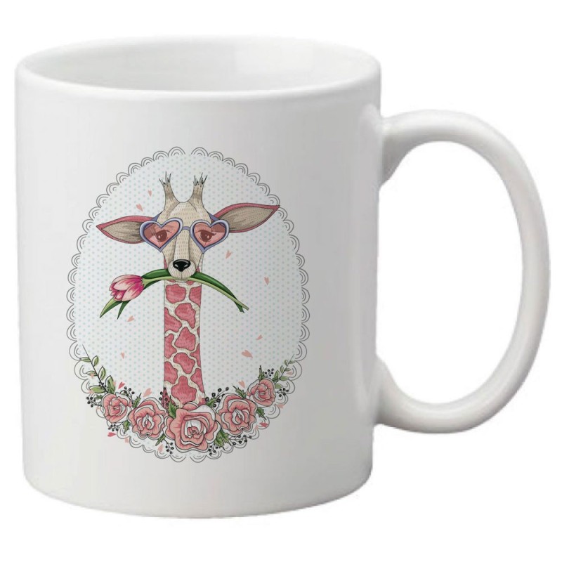Mug tasse céramique imprimé illustration citation illustration Girafe