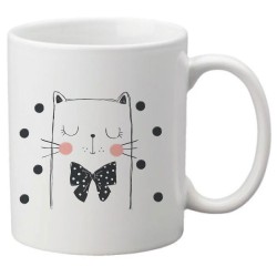 Mug tasse céramique imprimé illustration citation illustration chat