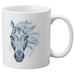 Mug tasse céramique imprimé illustration citation illustration cheval
