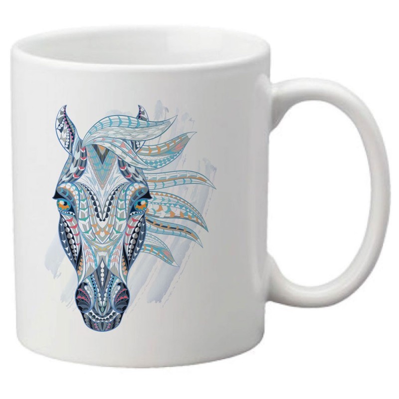 Mug tasse céramique imprimé illustration citation illustration cheval