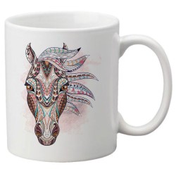 Mug tasse céramique imprimé illustration citation illustration cheval