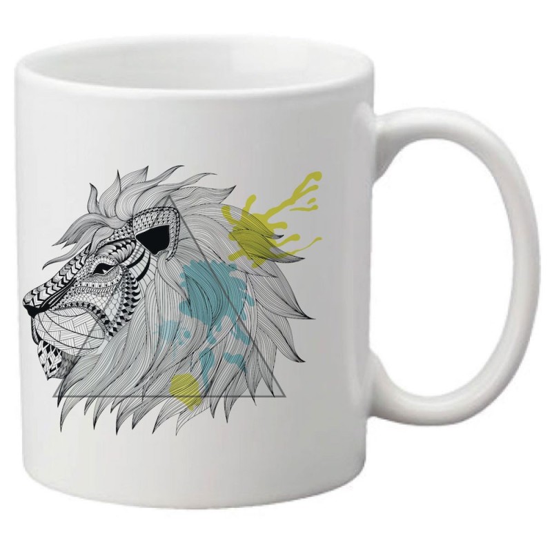 Mug tasse céramique imprimé illustration citation illustration Lion