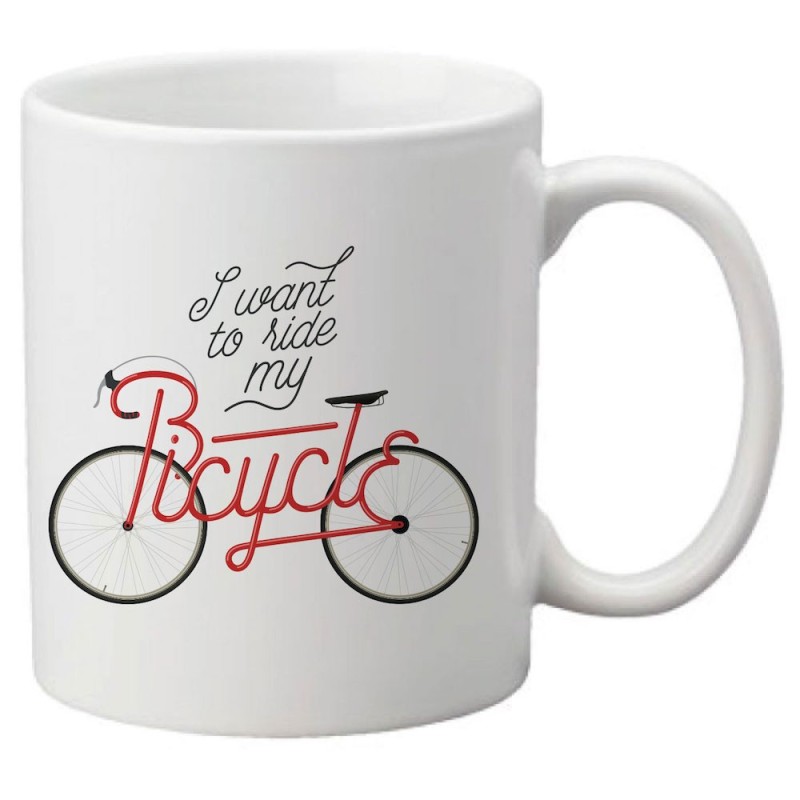 Mug tasse céramique imprimé illustration citation illustration Vélo