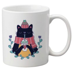 Mug tasse céramique imprimé illustration citation illustration CHAT