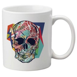 Mug tasse céramique imprimé illustration citation illustration Tête de mort