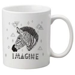 Mug tasse céramique imprimé illustration citation illustration Zebre