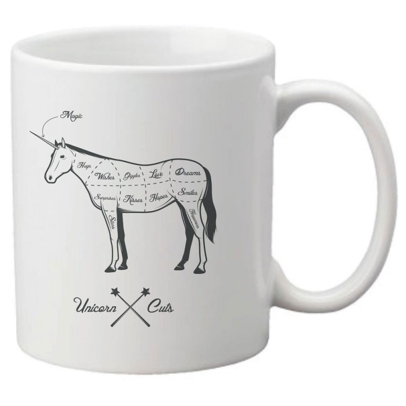 Mug tasse céramique imprimé illustration citation illustration licorne