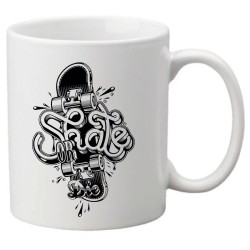 Mug tasse céramique imprimé illustration citation illustration skate