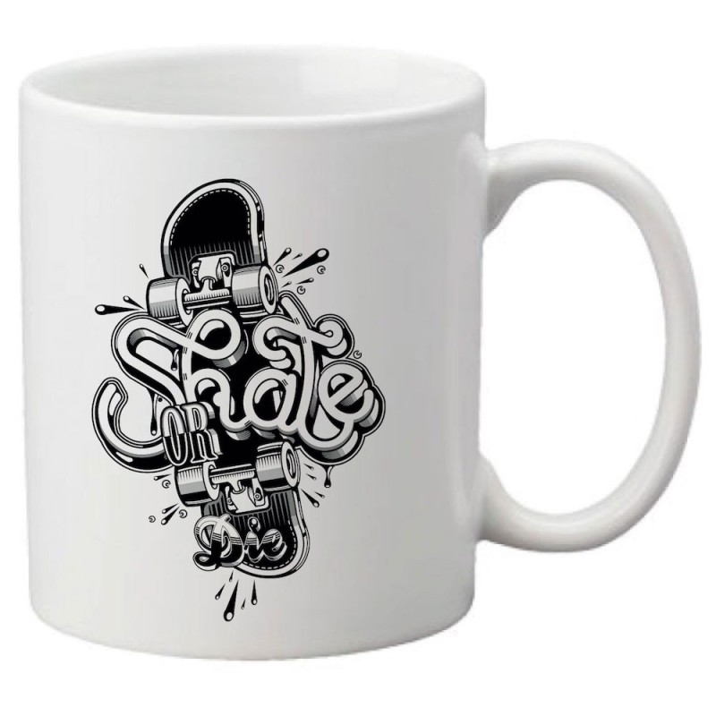 Mug tasse céramique imprimé illustration citation illustration skate