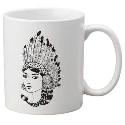 Mug tasse céramique imprimé illustration citation illustration indien
