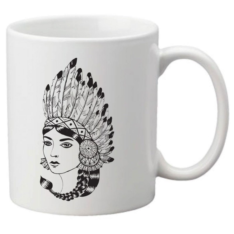 Mug tasse céramique imprimé illustration citation illustration indien