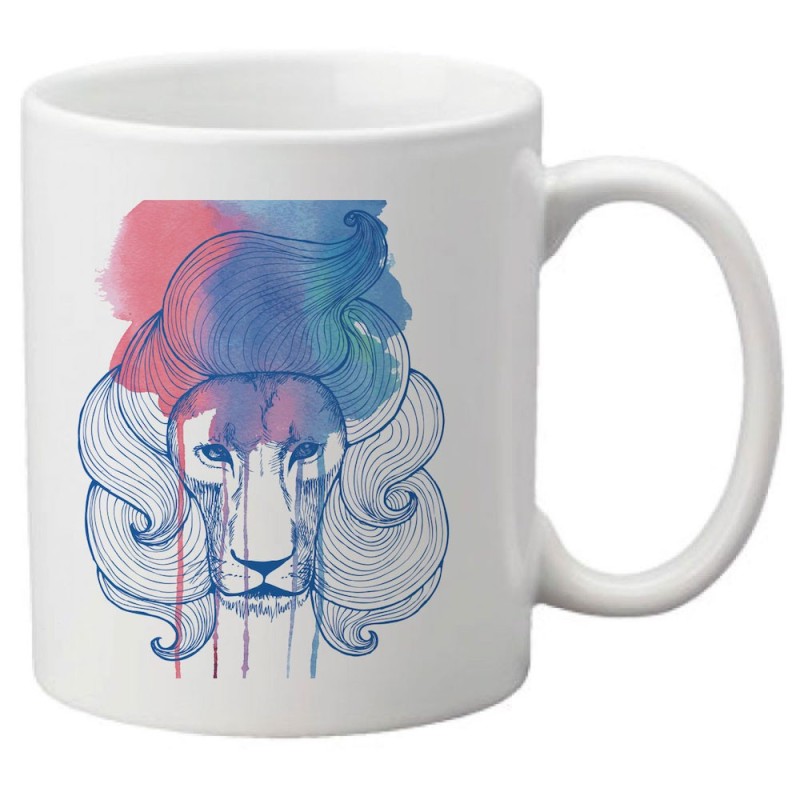 Mug tasse céramique imprimé illustration citation illustration lion