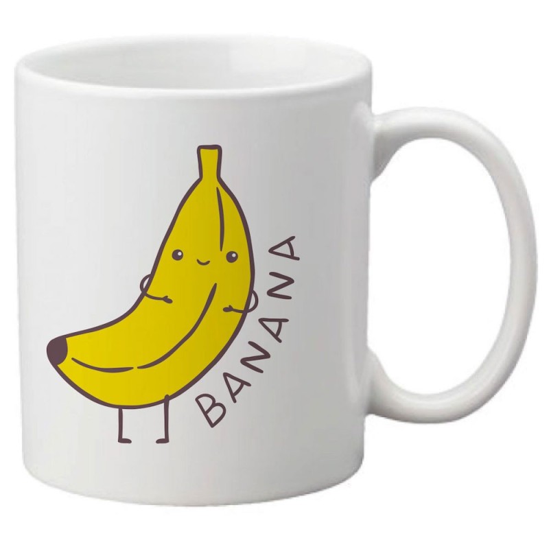 Mug tasse céramique imprimé illustration citation illustration banane