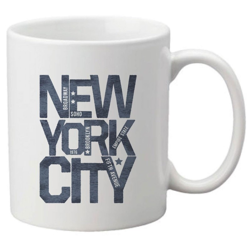 Mug tasse céramique imprimé illustration citation illustration New york