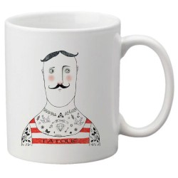 Mug tasse céramique imprimé illustration citation illustration tatouage